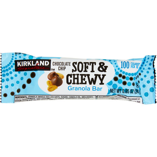 Kirkland Signature Soft & Chewy Chocolate Chip Granola Bars, 0.85 oz, 64 ct