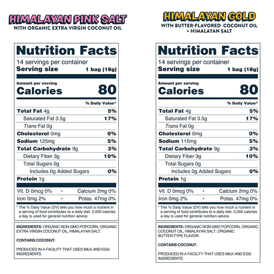 LesserEvil Organic Popcorn, Variety Pack, 0.65 oz, 28 ct