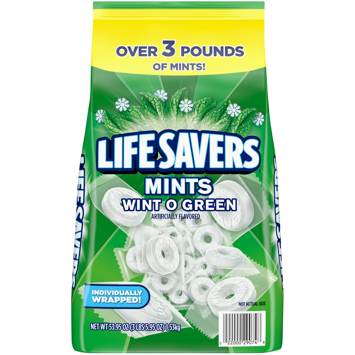 Life Savers Breath Mints Hard Candy, Wint O Green, 53.95 oz