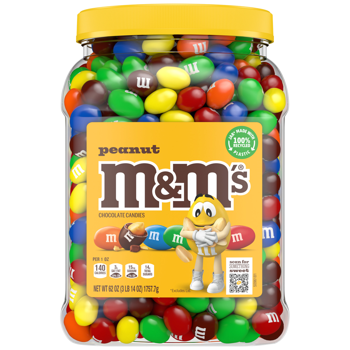 M&M'S Peanut Chocolate Candy, 62 oz
