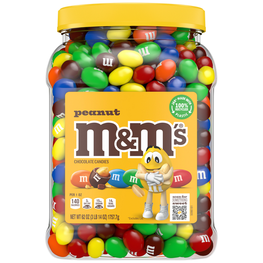 M&M'S Peanut Chocolate Candy, 62 oz