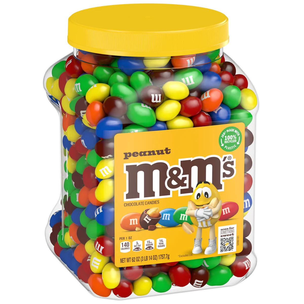 M&M'S Peanut Chocolate Candy, 62 oz