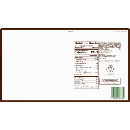 Milky Way Caramel Chocolate Candy Bar, Share Size, 3.63 oz, 24 ct