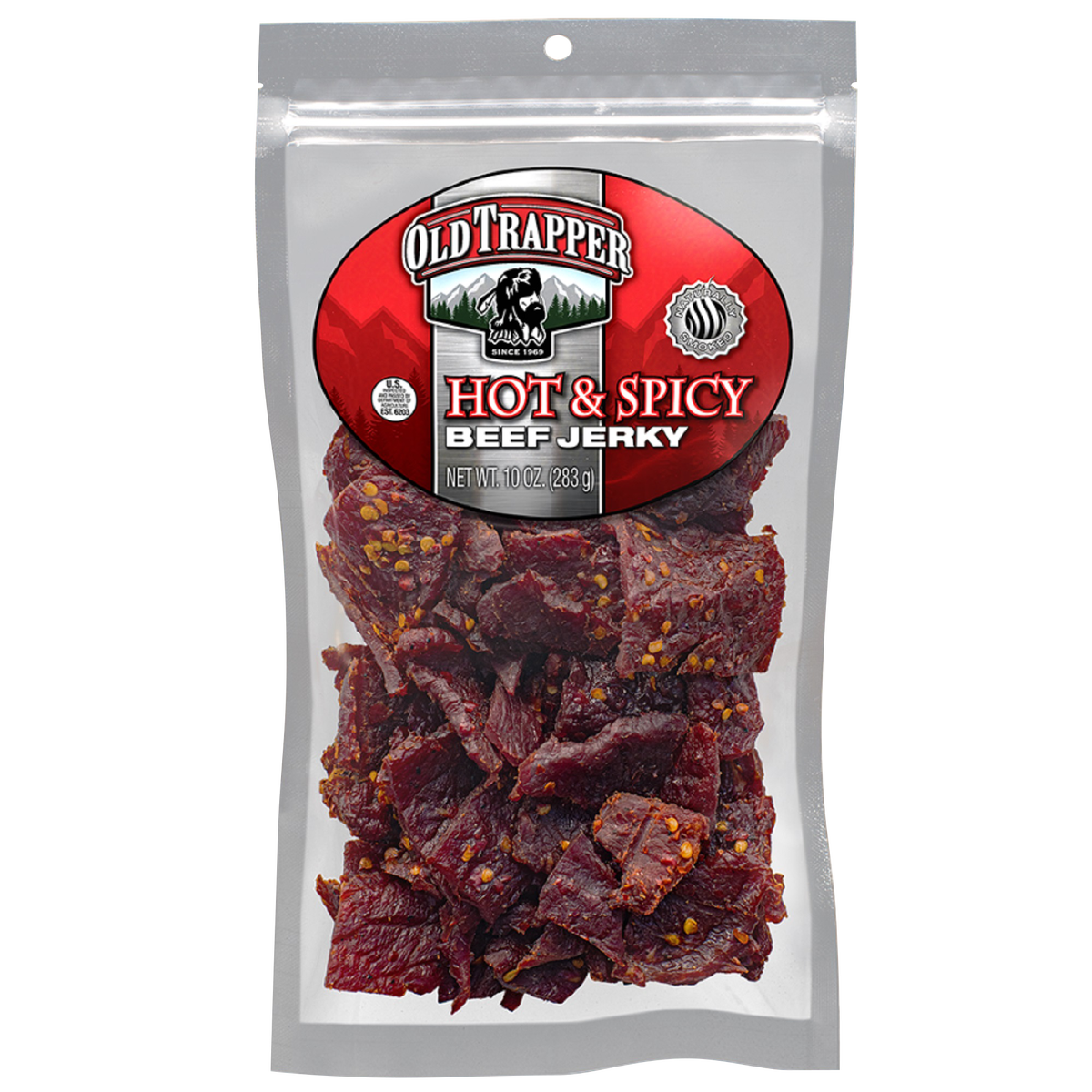 Old Trapper Beef Jerky, Hot & Spicy, 10 oz