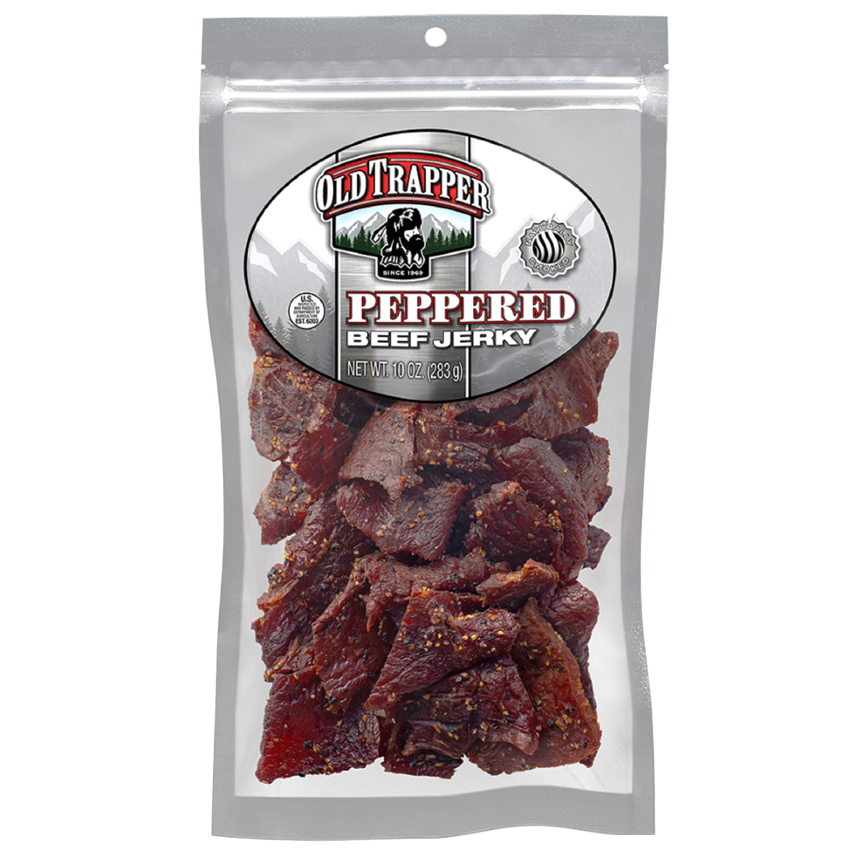 Old Trapper Beef Jerky, Peppered, 10 oz
