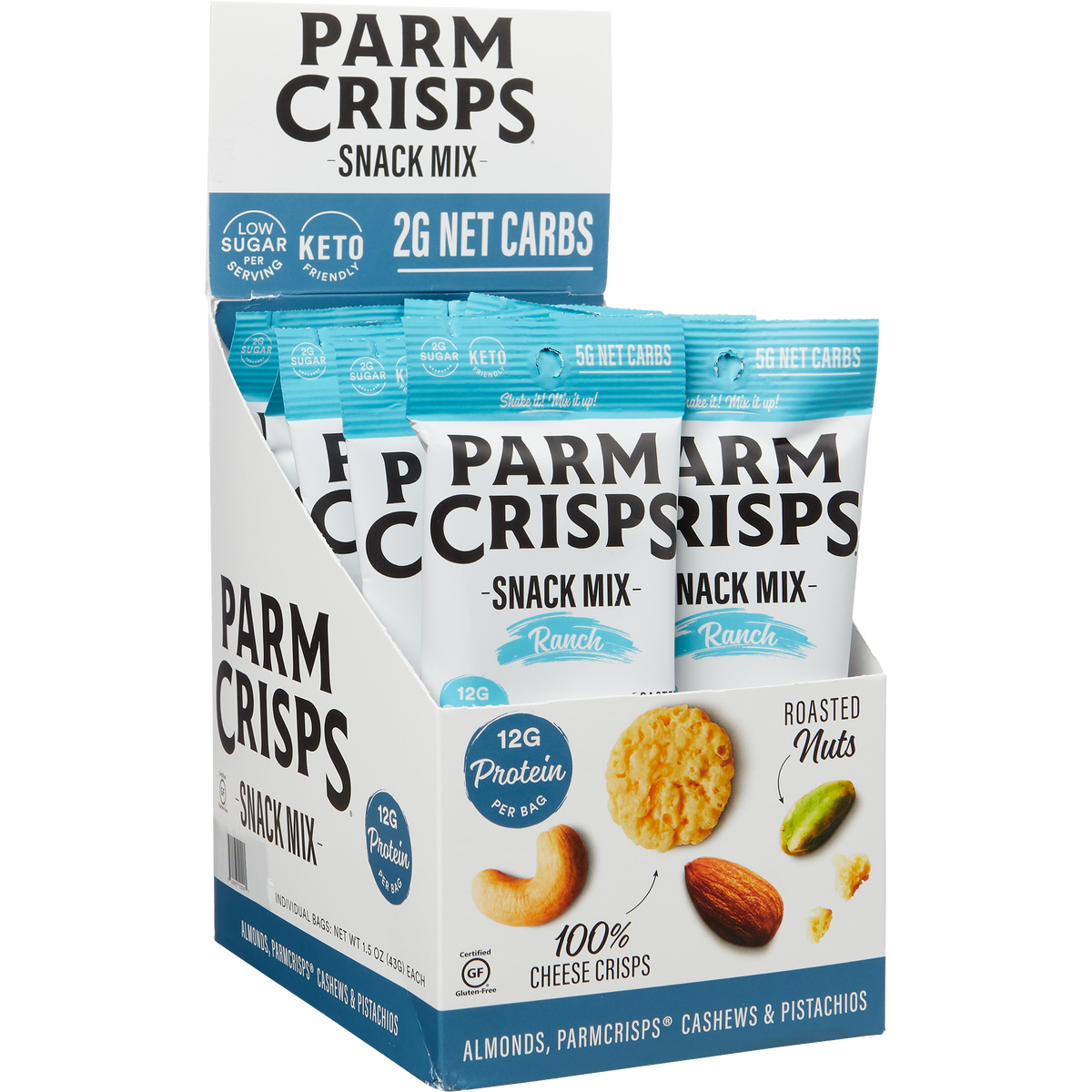 ParmCrisps Snack Mix, Ranch, 1.5 oz, 12 ct