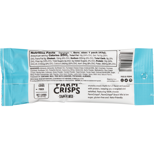 ParmCrisps Snack Mix, Ranch, 1.5 oz, 12 ct