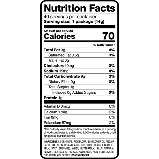 Pirate's Booty Rice and Corn Puffs, Aged White Cheddar, 0.5 oz, 40 ct