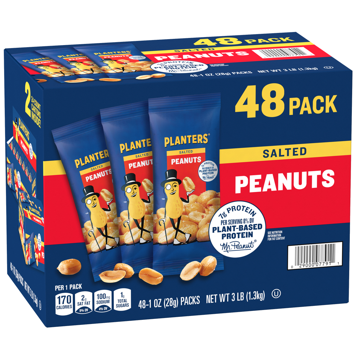 Planters Peanuts, Salted, 1 oz, 48 ct