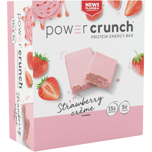 Power Crunch Protein Energy Bar, 13g Protein, Strawberry Creme, 1.4 oz, 12 ct