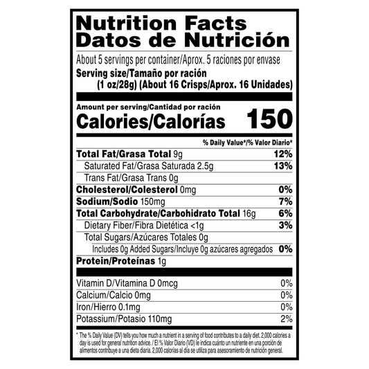 Pringles Potato Crisps, Original, 5.2 oz, 14 ct