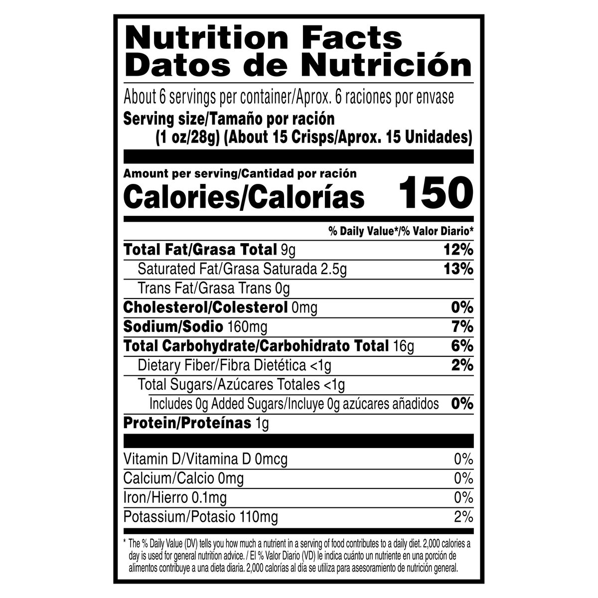Pringles Potato Crisps, Sour Cream & Onion, 5.5 oz, 14 ct
