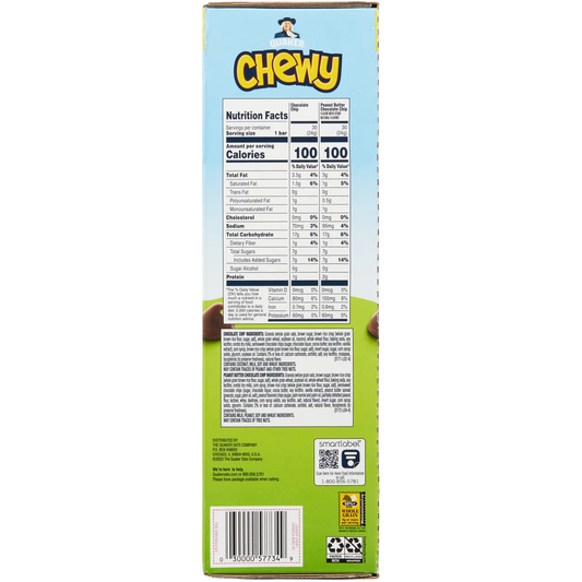 Quaker Chewy Granola Bar, Variety Pack, 0.84 oz, 60 ct