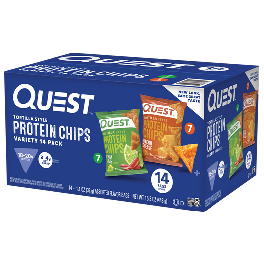 Quest Tortilla Style Protein Chips, Variety Pack, 1.1 oz, 14 ct