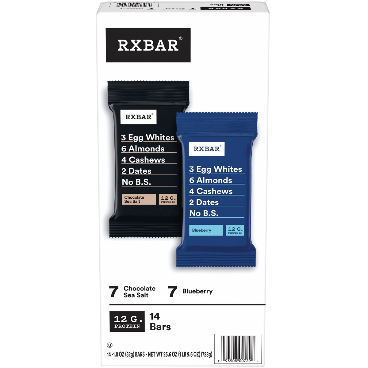 RXBAR Protein Bar, 12g Protein, Variety Pack, 1.83 oz, 14 ct