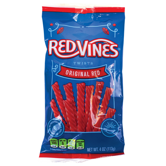 Red Vines Twists, Original Red Licorice Candy, 4 oz, 15 ct