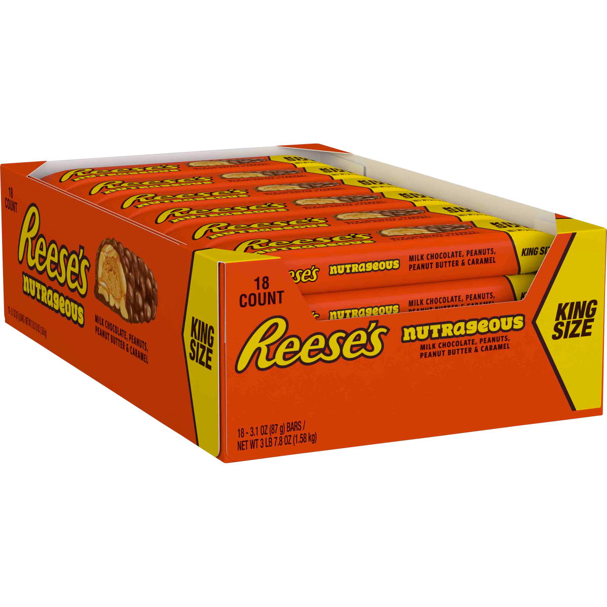 Reese's Nutrageous, King Size, 3.1 oz, 18 ct