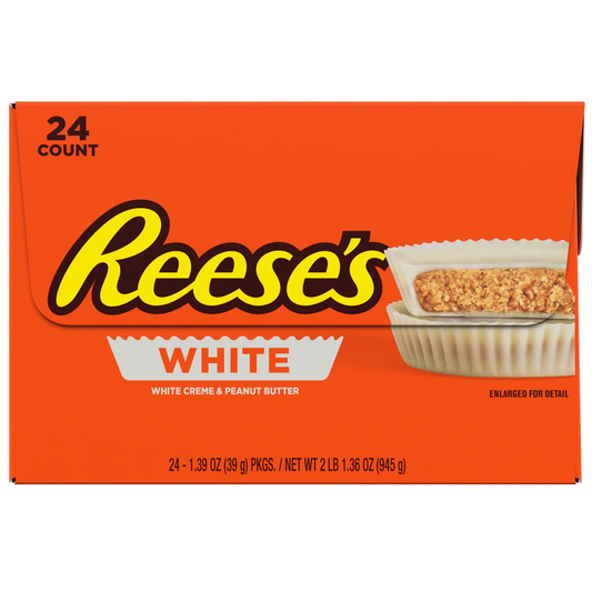 Reese's Peanut Butter Cups, White Chocolate, 1.5 oz, 24 ct