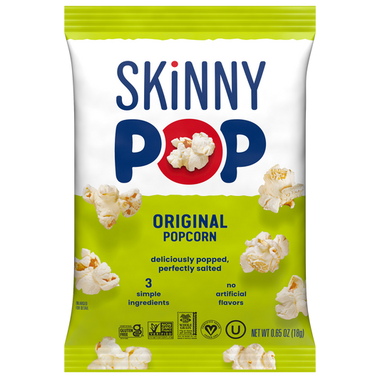 SKINNYPOP Popcorn, 0.65 oz, 28 ct