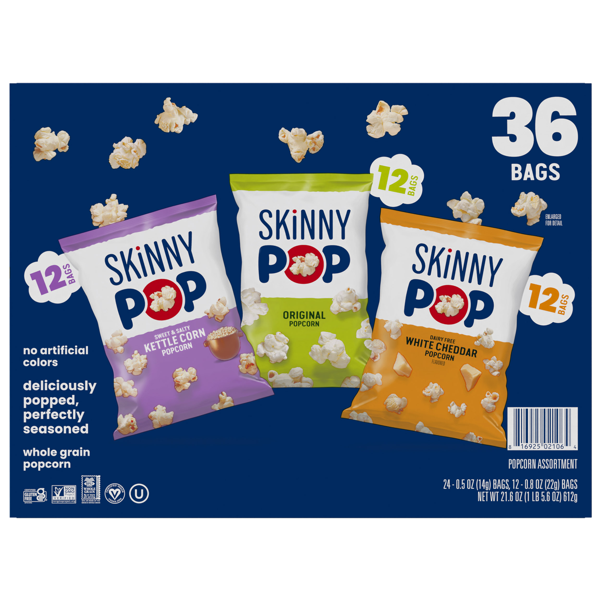 SKINNYPOP Popcorn, Variety Pack, 36 ct