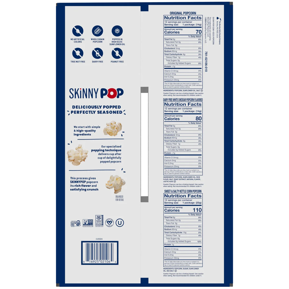 SKINNYPOP Popcorn, Variety Pack, 36 ct