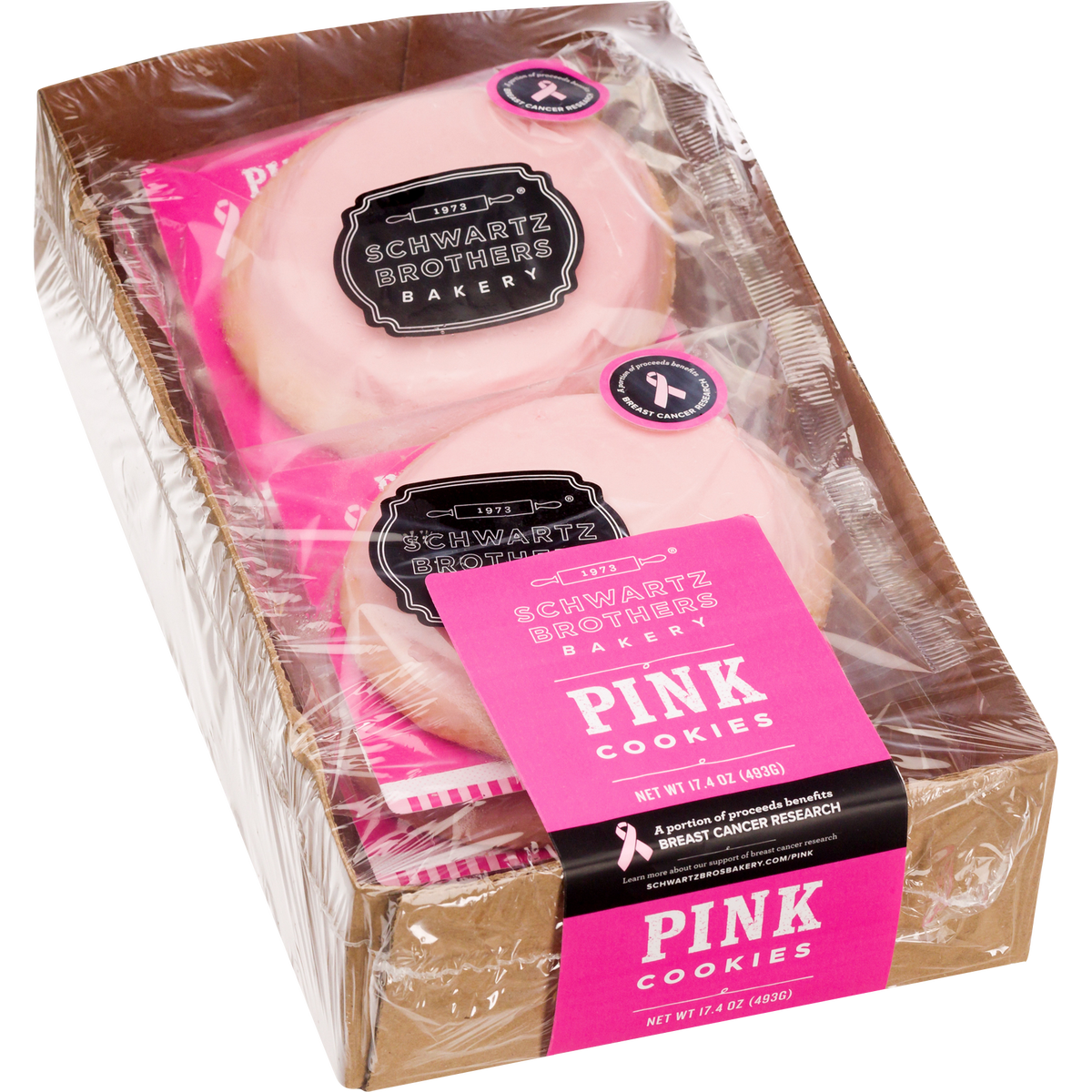 Schwartz Brother's Bakery Pink Sugar Cookie, 3.5 oz, 6 ct