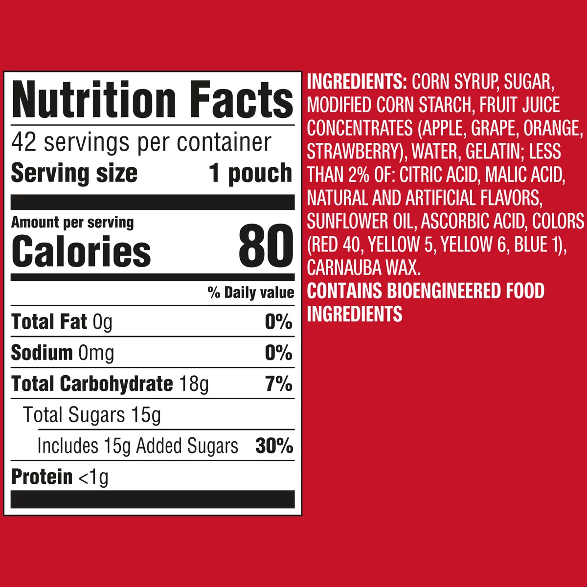 Skittles Fruit Snacks, Original, 0.8 oz, 42 ct