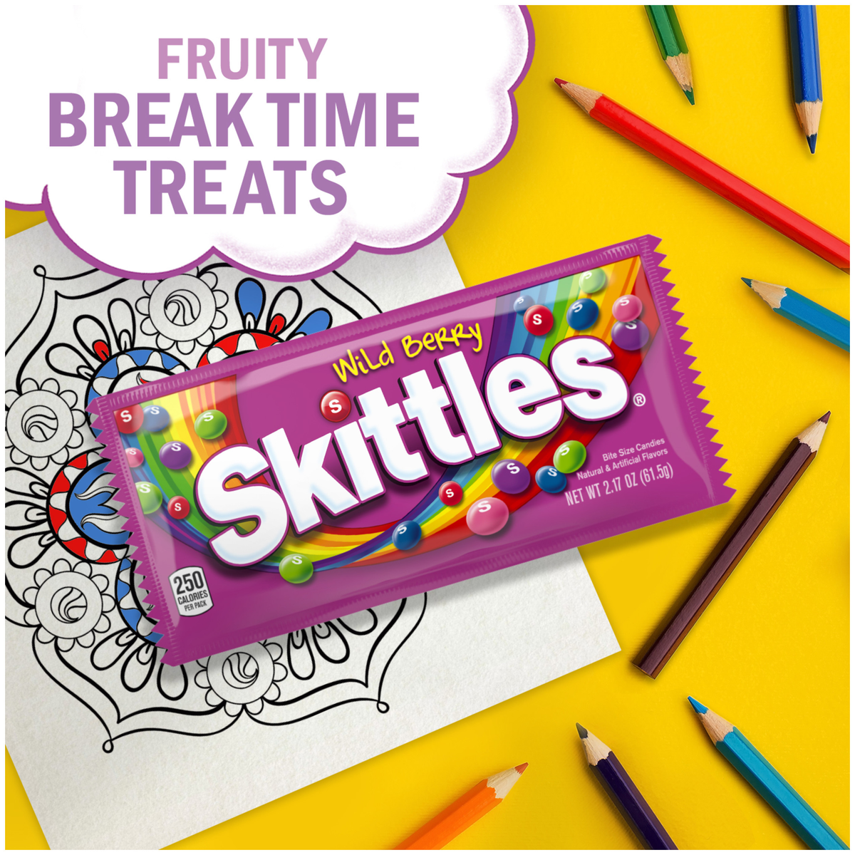 Skittles Wild Berry Full Size Chewy Candy, 2.17 oz, 36 ct