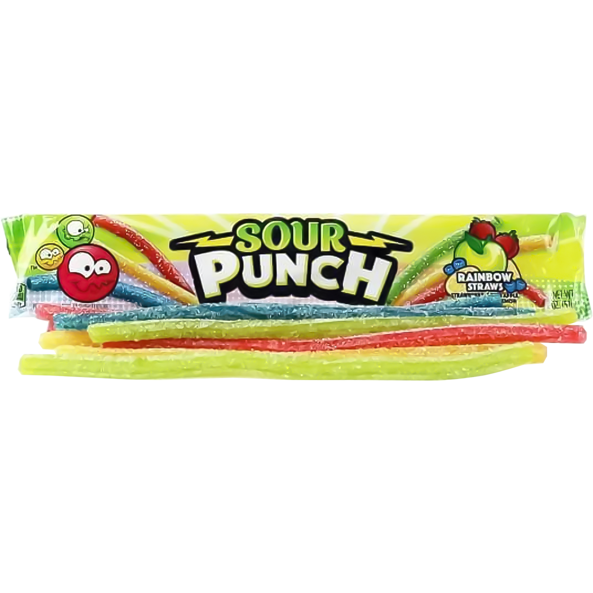Sour Punch Straws, Rainbow, 2 oz, 24 ct