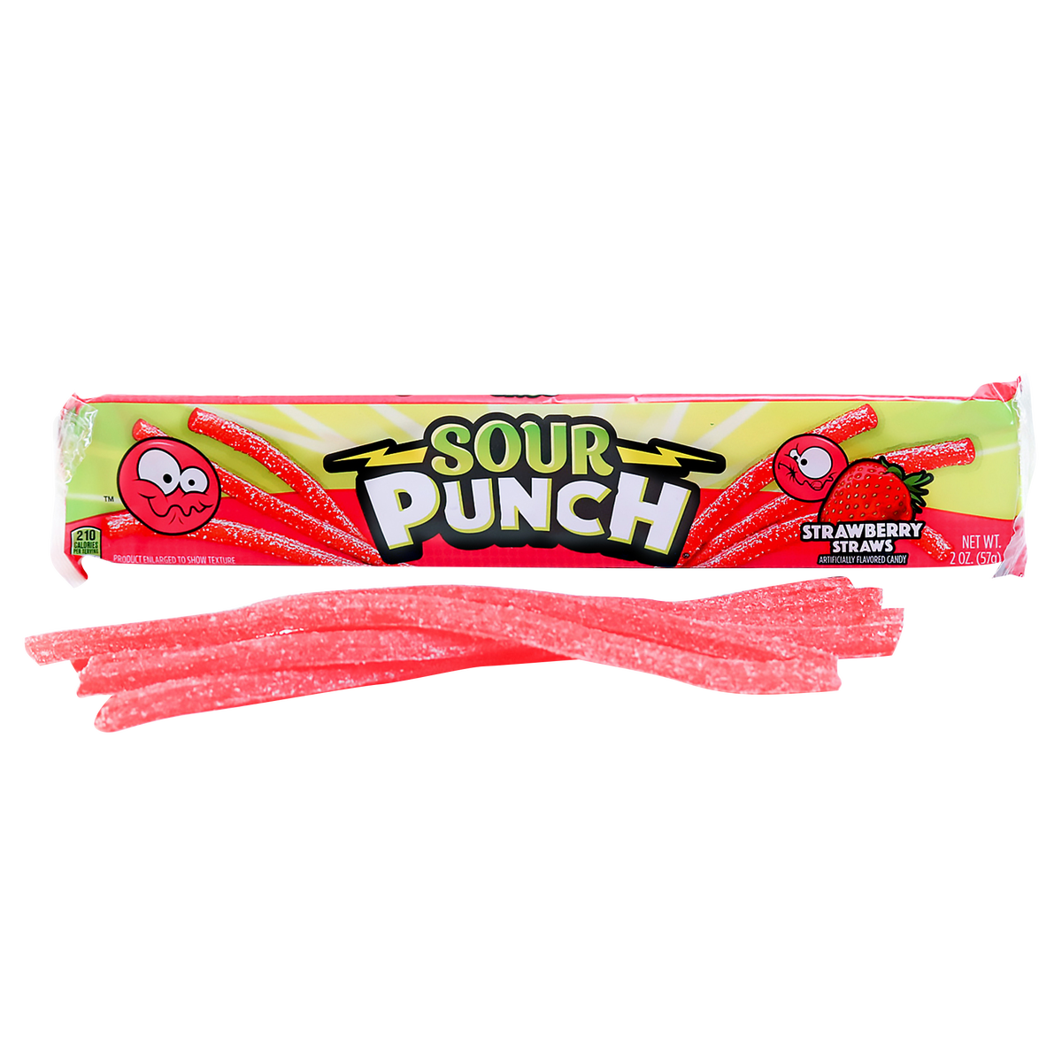 Sour Punch Straws, Strawberry, 2 oz, 24 ct