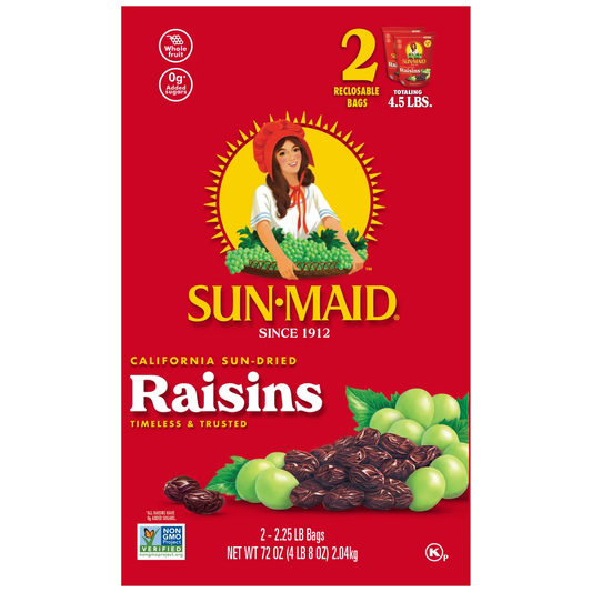 Sun-Maid Raisins, 2.25 lbs, 2 ct