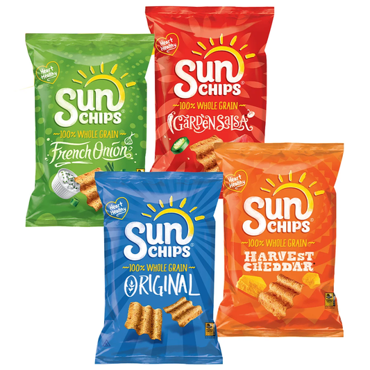SunChips Whole Grain Snacks, Variety Pack, 1.5 oz, 30 ct