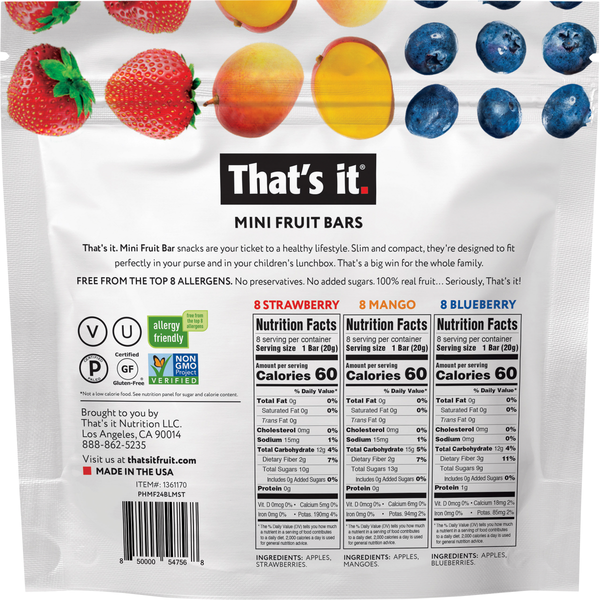 That’s it Mini Fruit Bars, Variety Pack, 0.7 oz, 24 ct