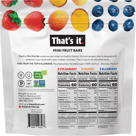 That’s it Mini Fruit Bars, Variety Pack, 0.7 oz, 24 ct