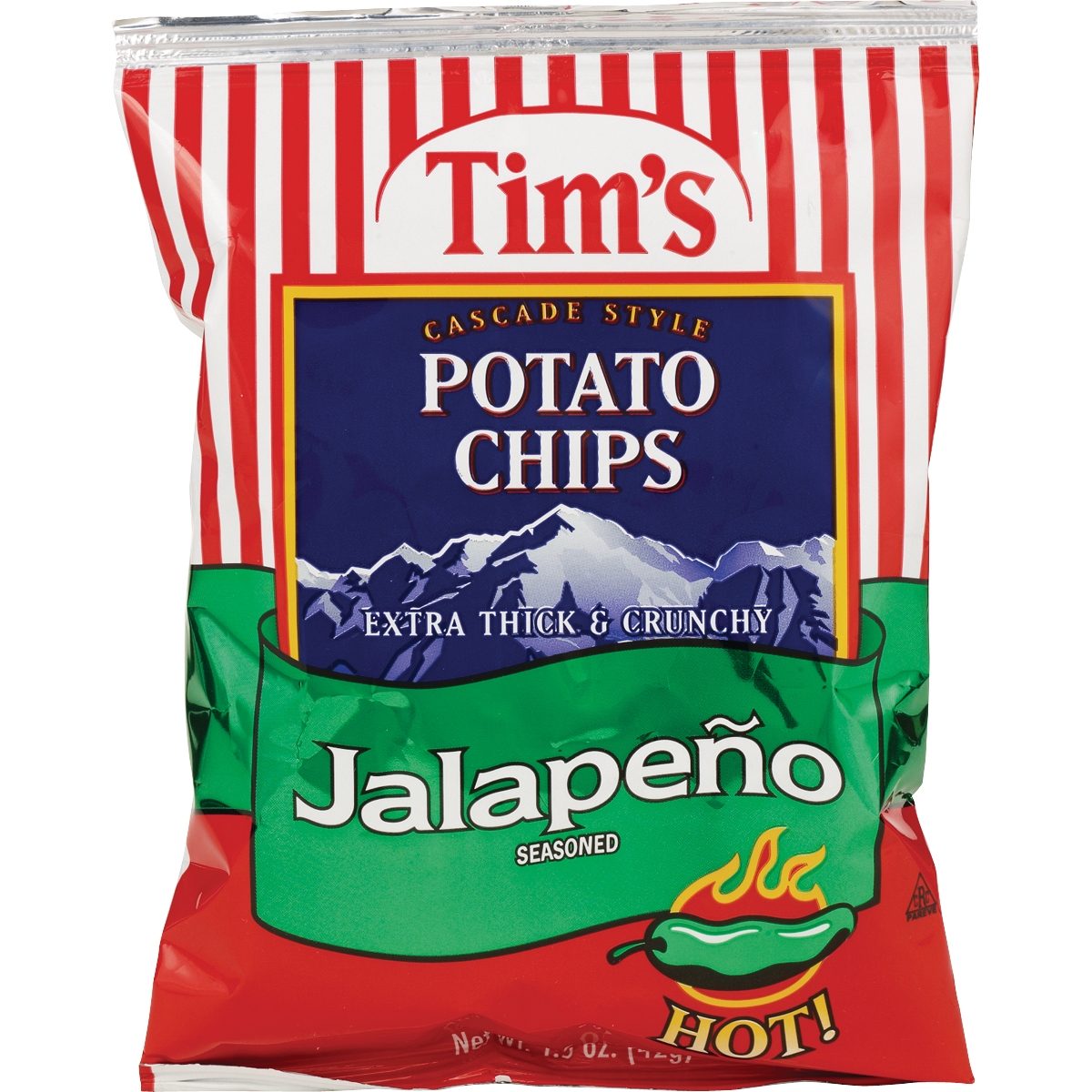 Tim's Potato Chips, Jalapeno, 1.5 oz, 48 ct