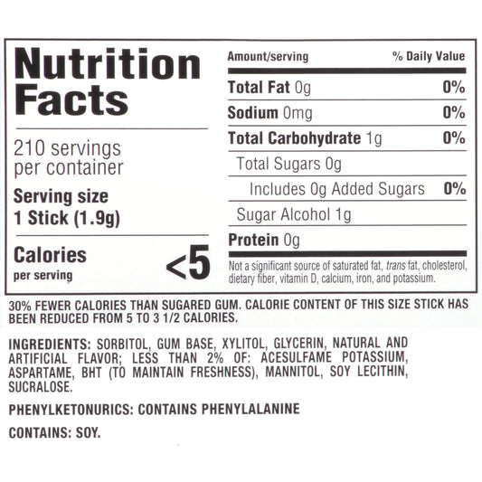 Trident Sugar Free Gum, Original, 14 Pieces, 15 ct