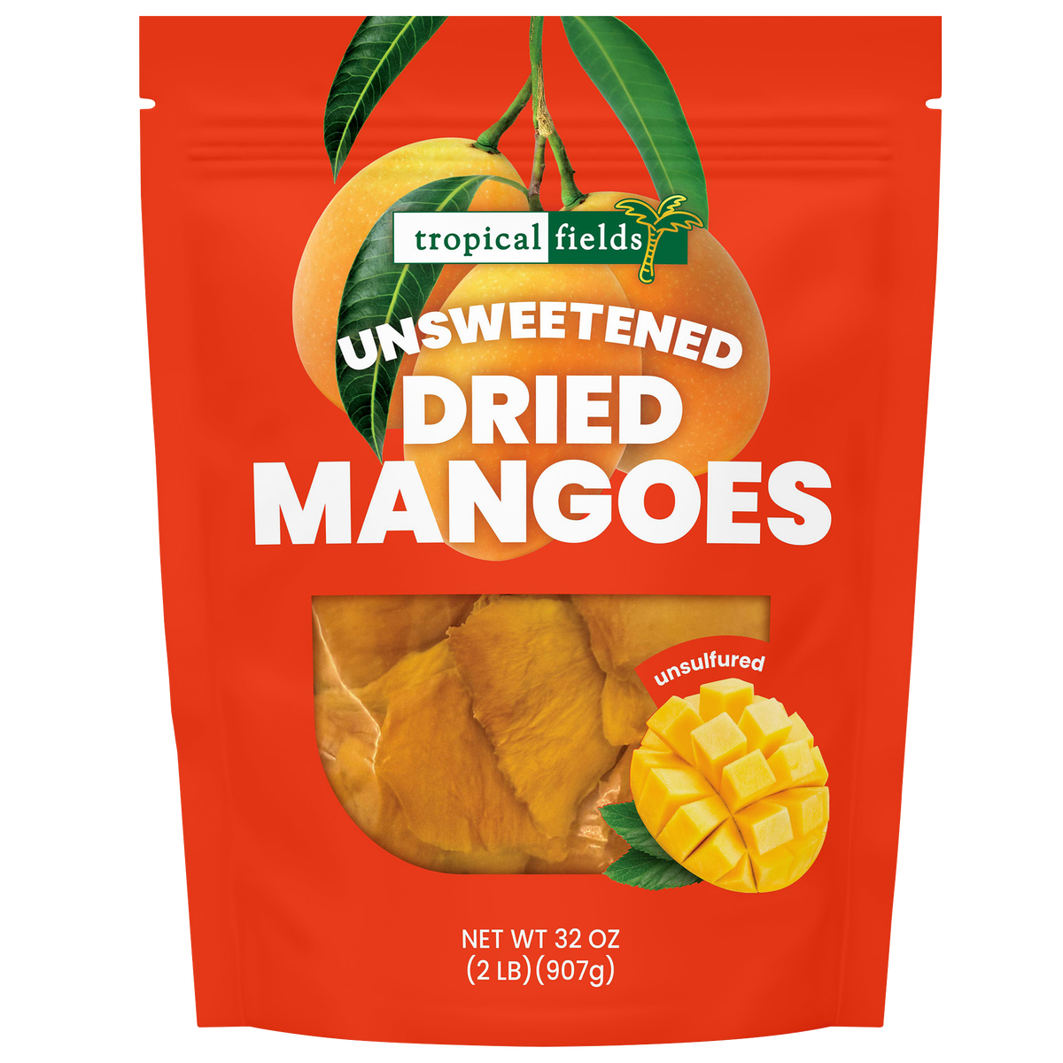 Tropical Fields Unsweetened Dried Mangoes, 32 oz