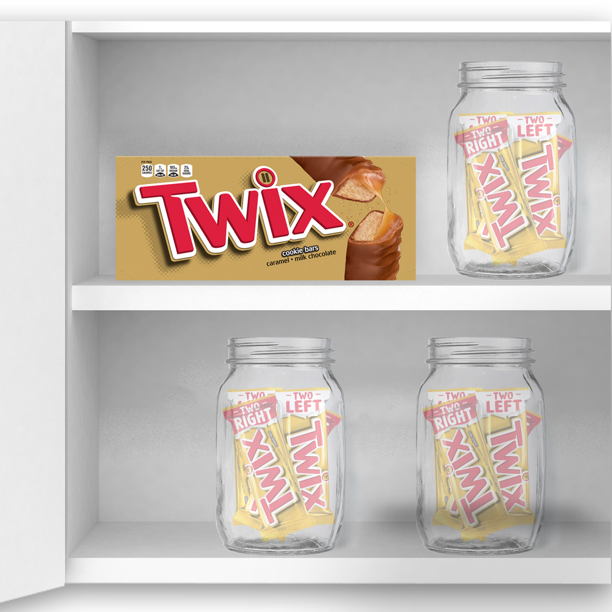 Twix Caramel Cookie Chocolate Candy Bar, Full Size, 1.79 oz, 36 ct