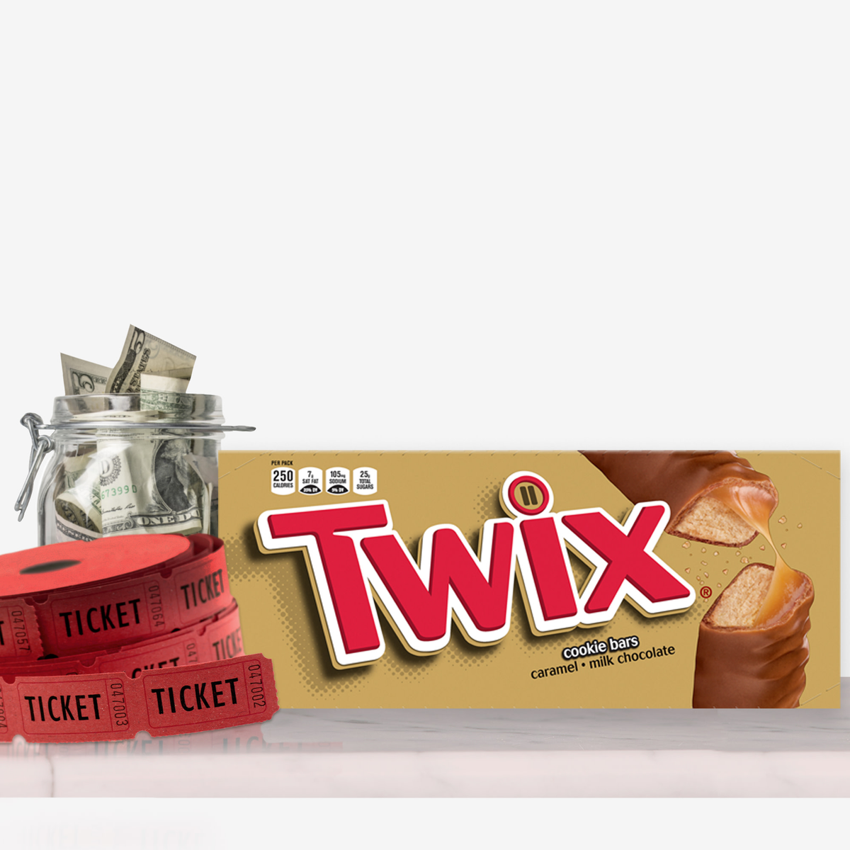 Twix Caramel Cookie Chocolate Candy Bar, Full Size, 1.79 oz, 36 ct
