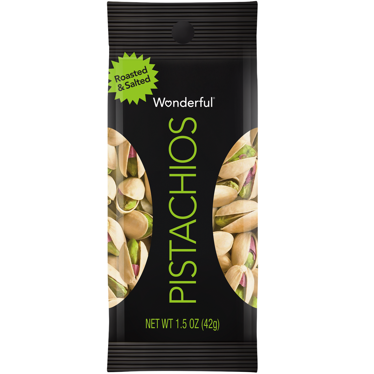 Wonderful Pistachios, Roasted & Salted, In-Shell, 1.5 oz, 24 ct