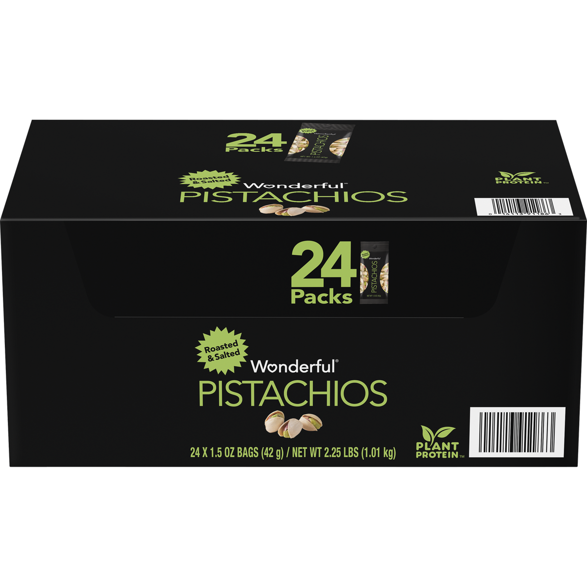 Wonderful Pistachios, Roasted & Salted, In-Shell, 1.5 oz, 24 ct