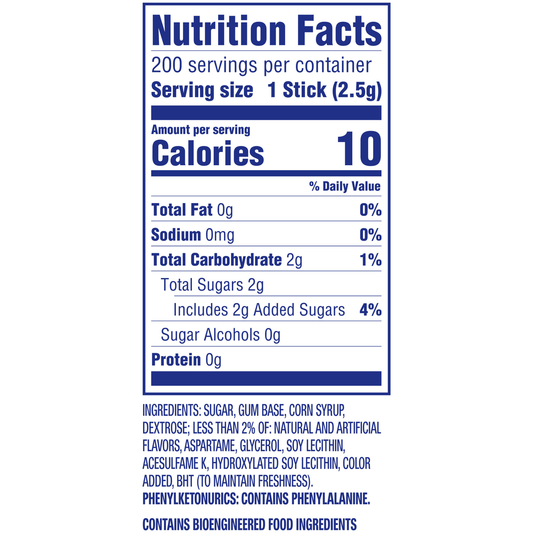 Wrigley's Juicy Fruit Chewing Gum, Original 50 Cent, 5 sticks, 40 ct