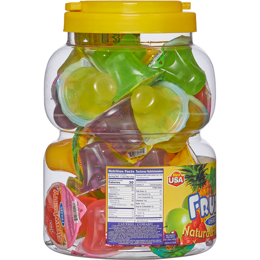 Neo USA Fruzel Natural Fruit Jelly, Assorted, 1.34 oz, 38 ct