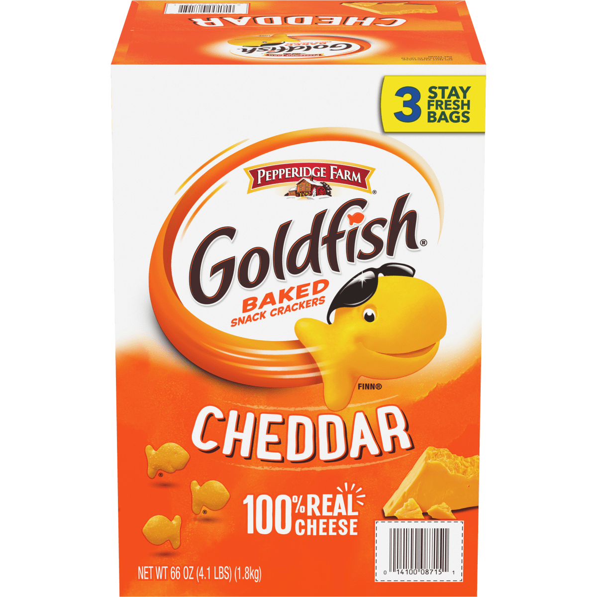 Goldfish Baked Snack Crackers, Cheddar, 66 oz
