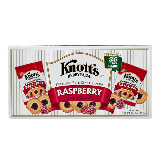Knott's Berry Farm Premium Shortbread Cookies, Raspberry, 2 oz, 36 ct