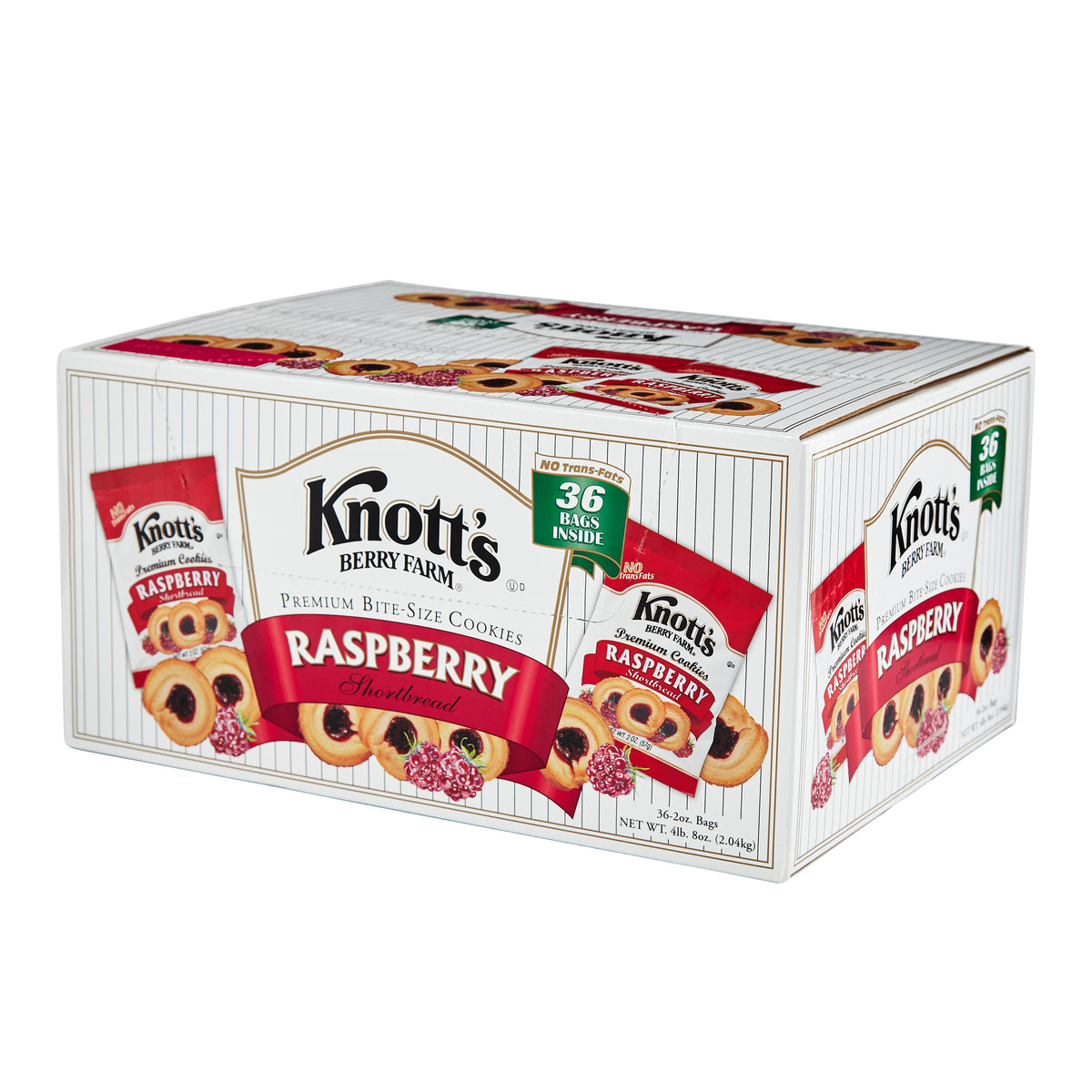 Knott's Berry Farm Premium Shortbread Cookies, Raspberry, 2 oz, 36 ct