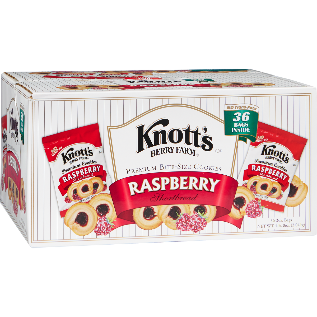 Knott's Berry Farm Premium Shortbread Cookies, Raspberry, 2 oz, 36 ct
