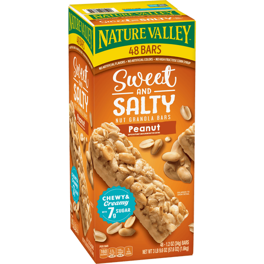 Nature Valley Sweet & Salty Granola Bars, Peanut, 1.2 oz, 48 ct