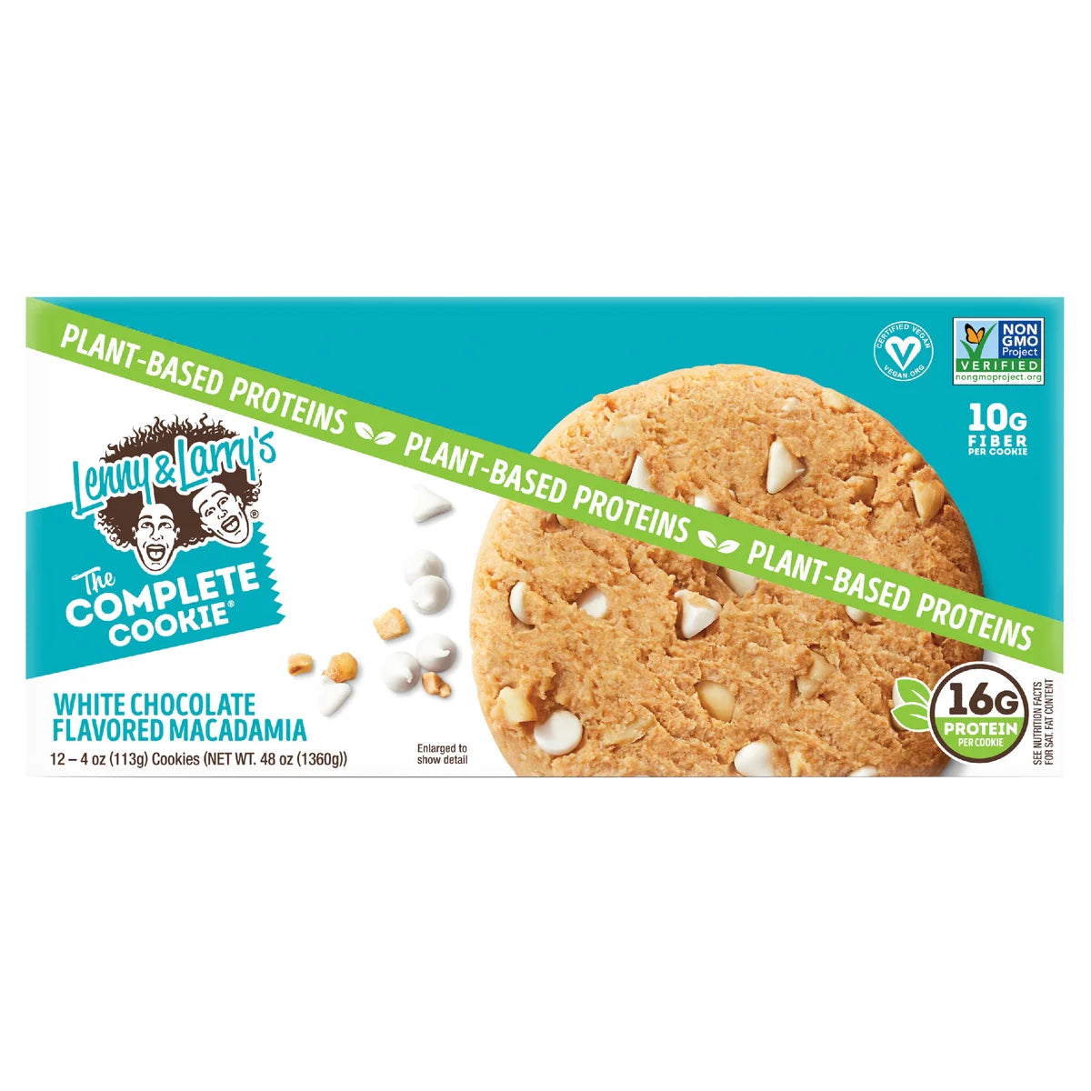 Lenny & Larry's The Complete Cookie, White Chocolate Flavored Macadamia, 4 oz, 12 ct