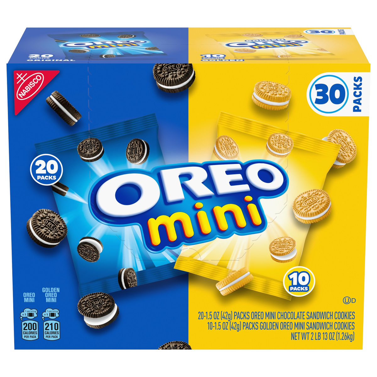 OREO Mini Sandwich Cookies, Variety Pack, 1.5 oz, 30 ct